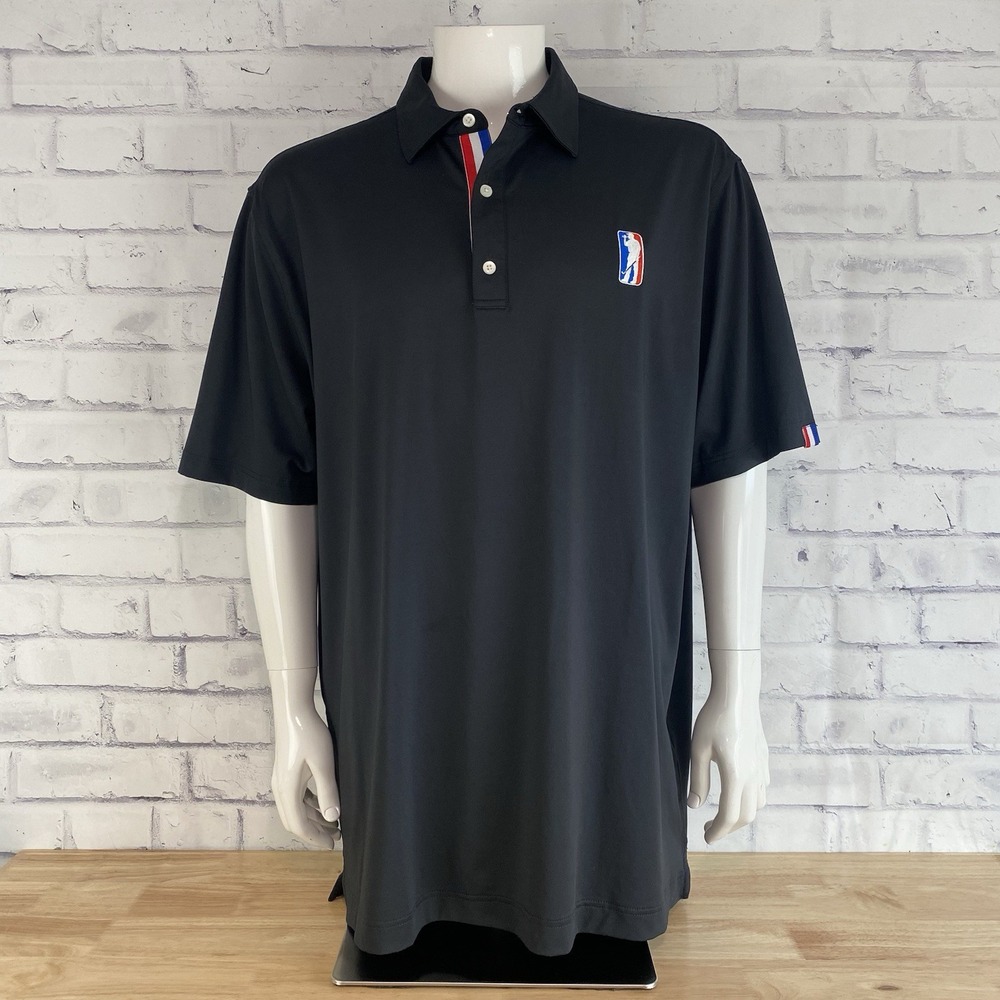 USAG‎ Golf Shirt Men's 2XL XXL Polo Black Performance Logo U Suck At Golf